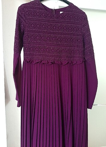 Pileli elbise - Görsel 3