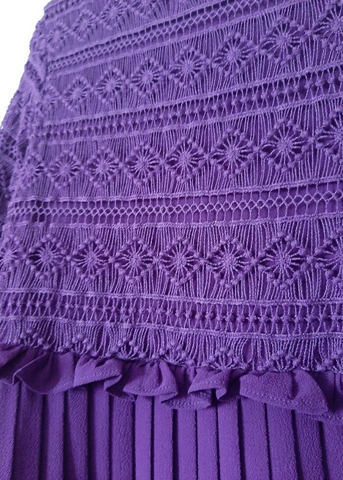 Pileli elbise - Görsel 2