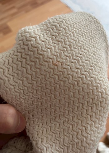 Siyah Beyaz Örgü Kadın Kazak - Görsel 3