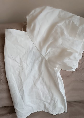 Beyaz Keten karpuz kol Bluz - Görsel 5