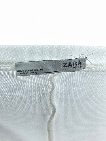 m Beden beyaz Renk Zara Kısa Elbise %70 İndirimli.