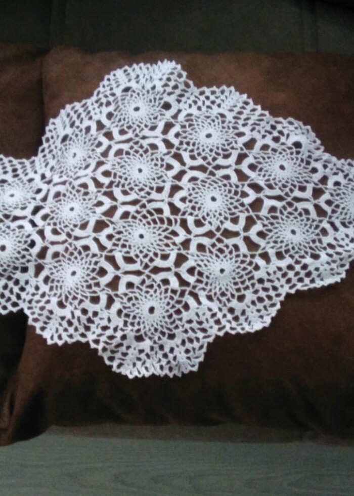 İhtiyaçtan satılık tepsi yada sehpa için örtü el emeği  - Görsel 4