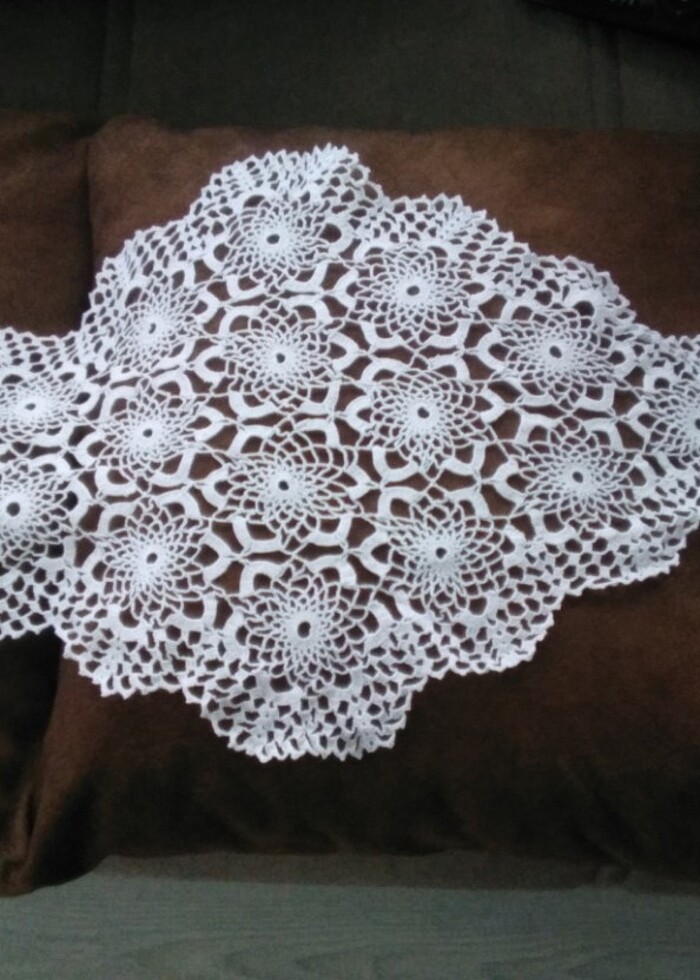 İhtiyaçtan satılık tepsi yada sehpa için örtü el emeği  - Görsel 5