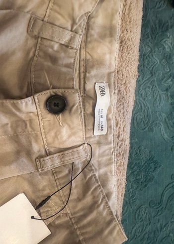 Bej Düğmeli Erkek Çocuk Keten Pantolon - Görsel 6