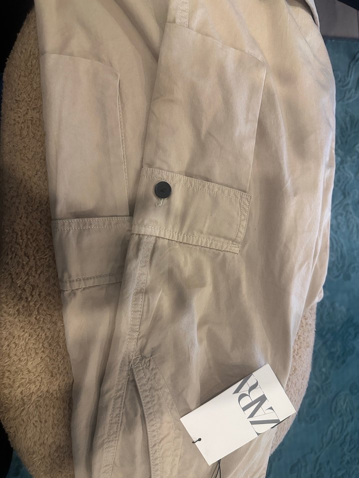 Bej Düğmeli Erkek Çocuk Keten Pantolon - Görsel 2