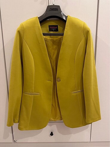 s Beden Fıstık yeşili blazer ceket