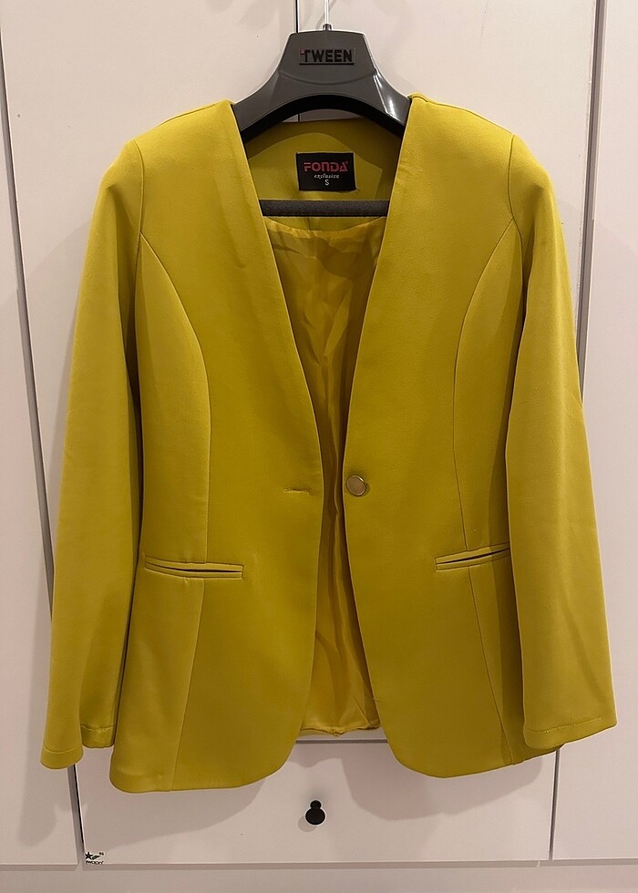 Fıstık yeşili blazer ceket - Görsel 3