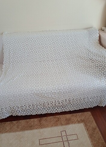 6 kişilik dantel masa örtüsü ve peçete takımı çeyizlik