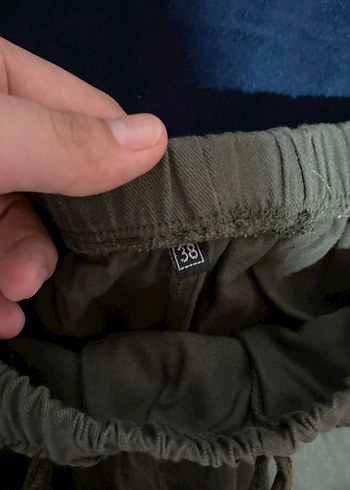 Bol Kesim Kemerli Keten Hamile Şortu - Görsel 3