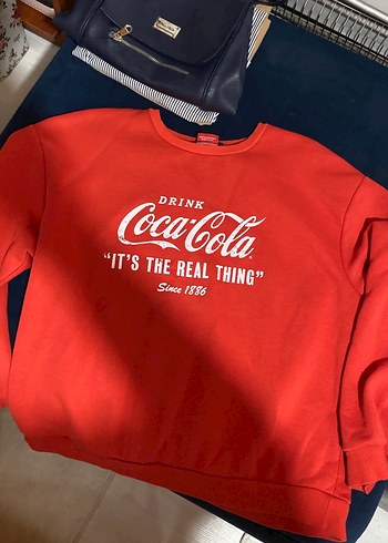 Kırmızı Baskılı Kadın Sweatshirt