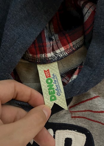 Gri Baskılı Kediler için Fermuarlı Sweatshirt - Görsel 6