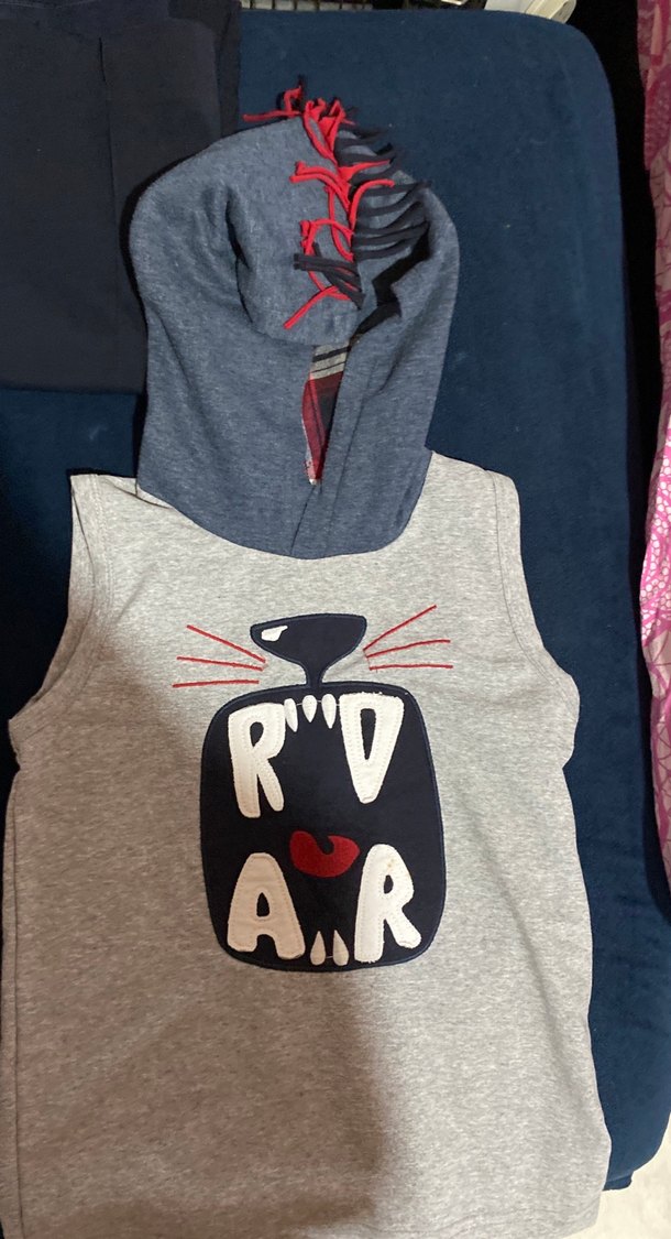 Gri Baskılı Kediler için Fermuarlı Sweatshirt - Görsel 2