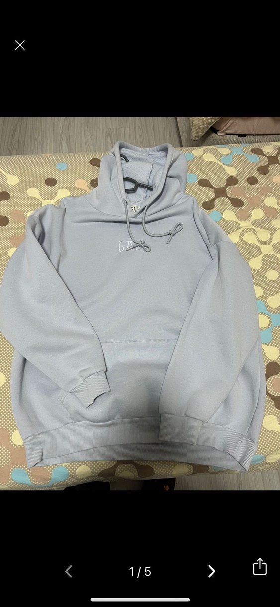 GAP Gri Kadın Sweatshirt, Fermuarlı, Rahat Kesim — görsel 2/5