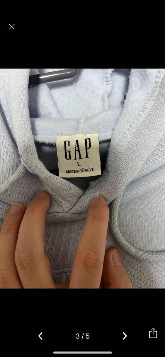 GAP Gri Kadın Sweatshirt, Fermuarlı, Rahat Kesim — görsel 3/5