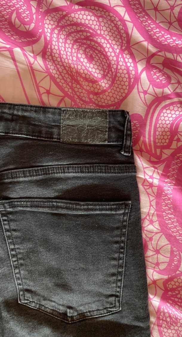 Siyah Loose Fit Midi Kadın Kot Pantolon — görsel 4/5