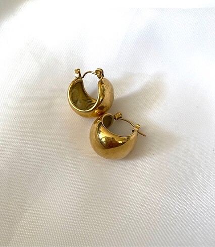 Beden altın Renk Çelik gold top küpe