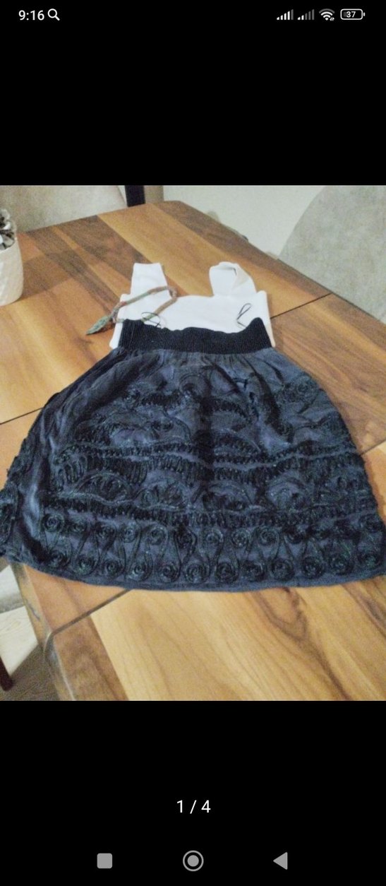 Nakışlı Siyah Bohem Mango etek - Görsel 2