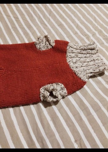 Örgü Kahverengi Köpek Kazağı - Görsel 2