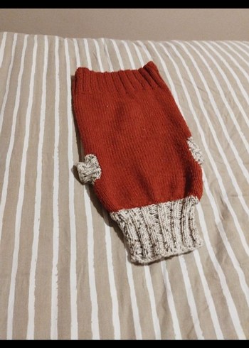 Örgü Kahverengi Köpek Kazağı - Görsel 4