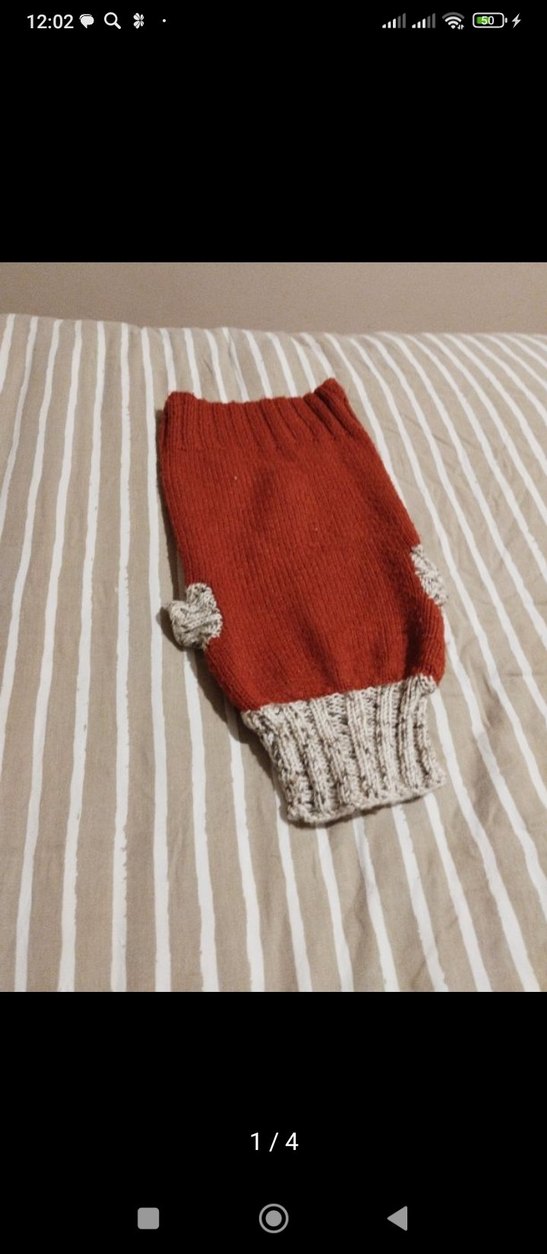 Örgü Kahverengi Köpek Kazağı - Görsel 4