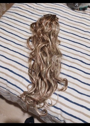 Bej Gri Dalgalı Elastik Saç Aksesuarı - Görsel 2