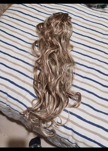 Bej Gri Dalgalı Elastik Saç Aksesuarı - Görsel 3