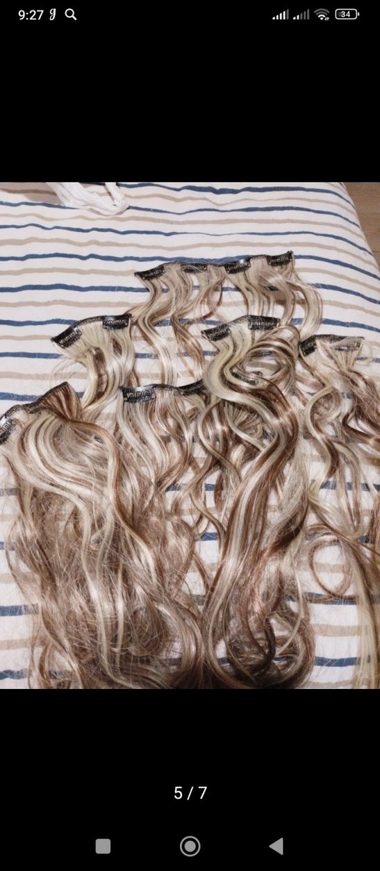 Bej Gri Dalgalı Elastik Saç Aksesuarı - Görsel 4