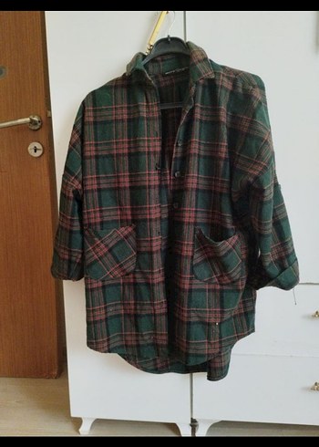 Düğmeli Uzun Kollu Mini Kadın Gömlek - Görsel 3