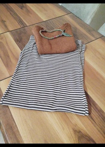 Bohem Gri Zebra Desenli Uzun kalem etek - Görsel 4