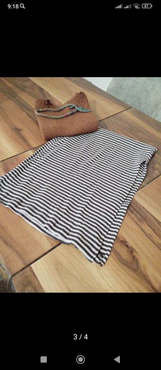 Bohem Gri Zebra Desenli Uzun kalem etek - Görsel 3