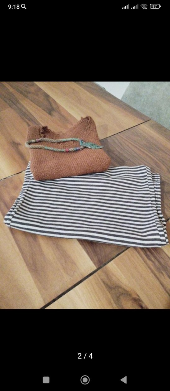 Bohem Gri Zebra Desenli Uzun kalem etek - Görsel 2