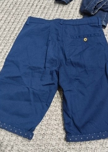 Erkek Lacivert Denim Regular Fit Şort - Görsel 2