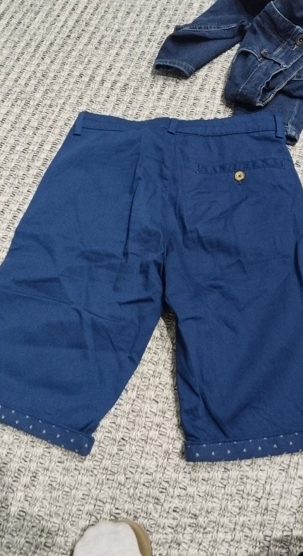 Erkek Lacivert Denim Regular Fit Şort - Görsel 2