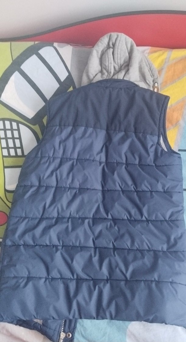 Düğmeli Erkek Çocuk Mavi Yelek - Görsel 2