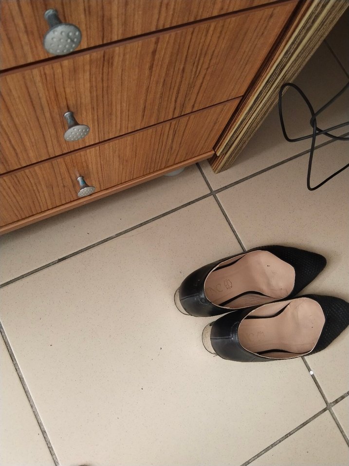 Siyah Pileli Stiletto Kadın Ayakkabi - Görsel 2