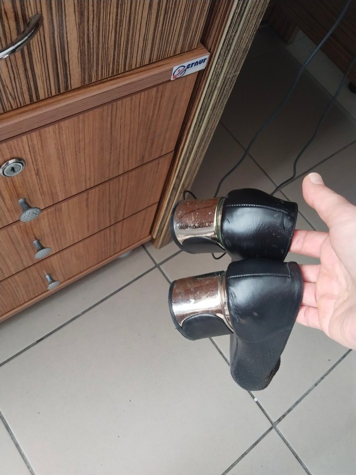 Siyah Pileli Stiletto Kadın Ayakkabi - Görsel 3