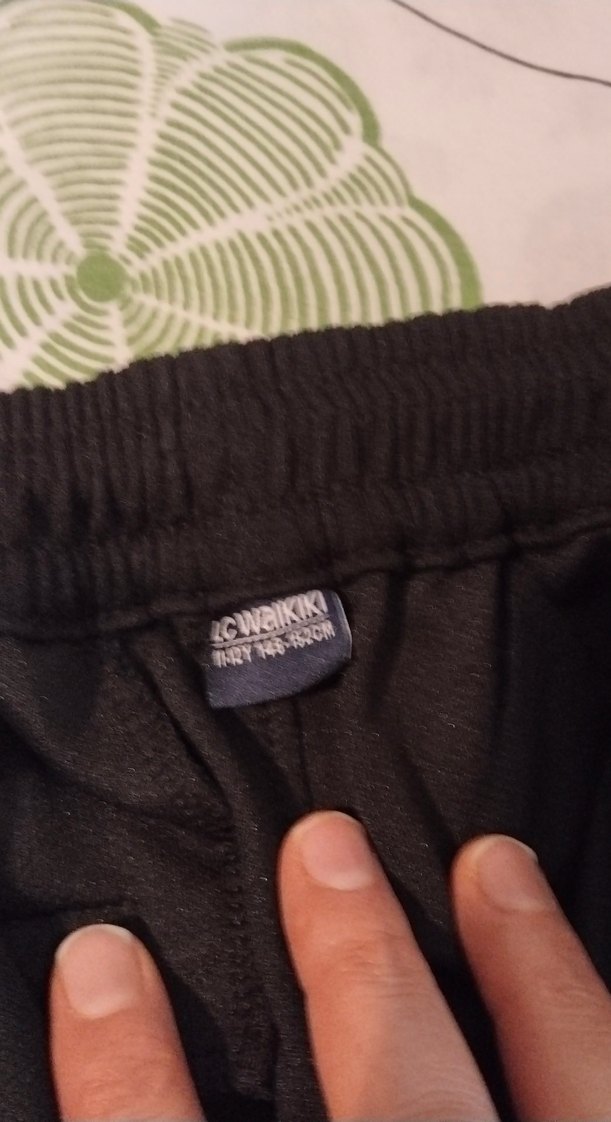 Erkek cocuk Siyah Spor Kumaş Pantolon - Görsel 2