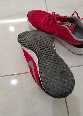 Kırmızı Kadın Spor Ayakkabı Elastik Bağcıklı - Görsel 5