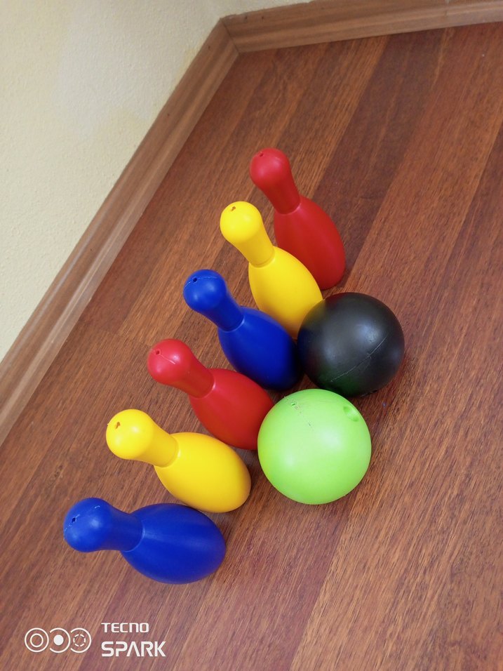 Renkli Plastik Bowling Seti - Görsel 2