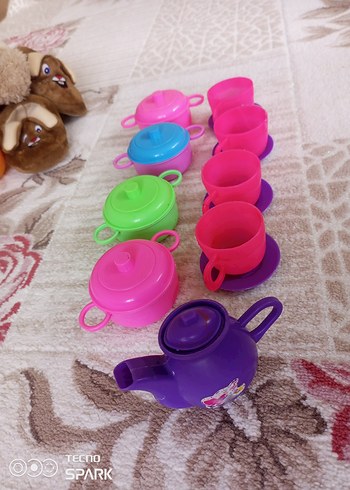 Renkli Oyuncak Çay ve tencere seti - Görsel 3