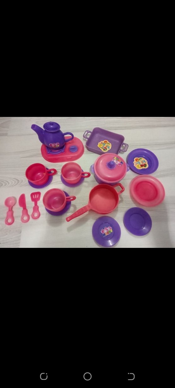 Renkli Oyuncak Çay ve tencere seti - Görsel 2
