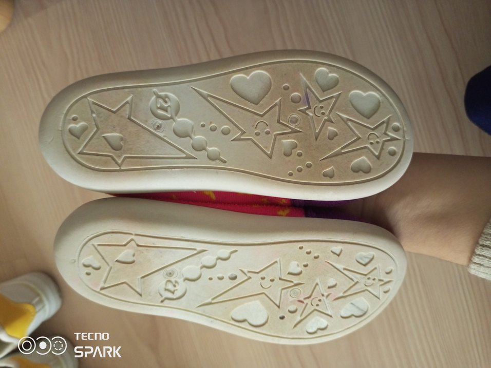 Mor Nakışlı Kız Çocuk Sıcak Terlikler - Görsel 3