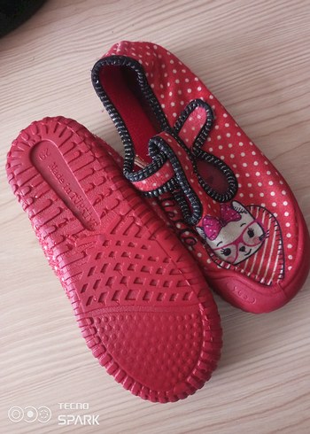 Kız Çocuk Renkli Cırt Cırtlı Ev Terliği - Görsel 2