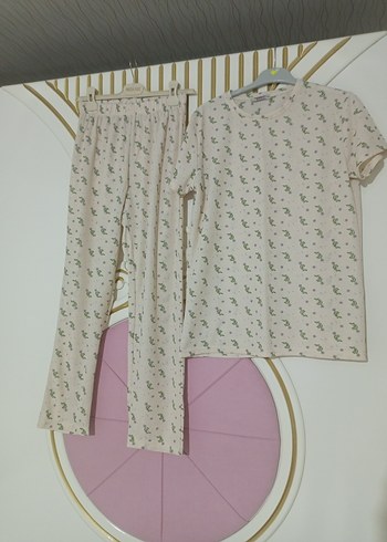 Bohem Desenli Kısa Kollu Kadın Pijama Takımı