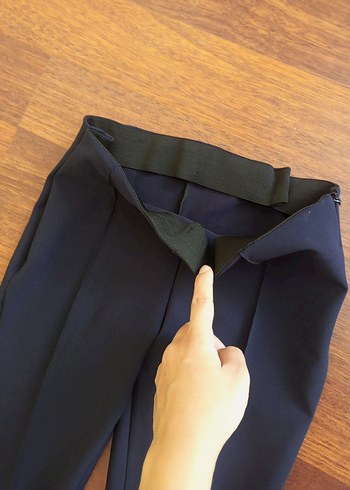 38 Beden Lacivert Regular Fit Kumaş Pantolon