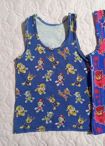 Çocuk temalı atlet 2 adet - Görsel 3
