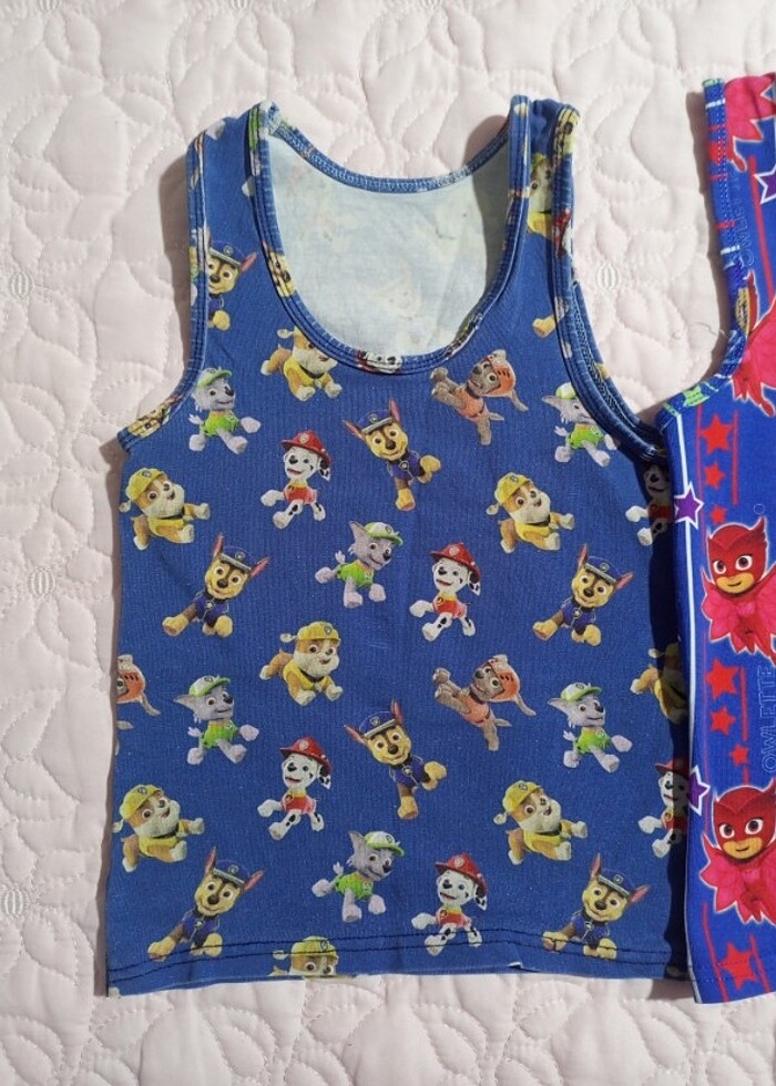 Çocuk temalı atlet 2 adet - Görsel 3