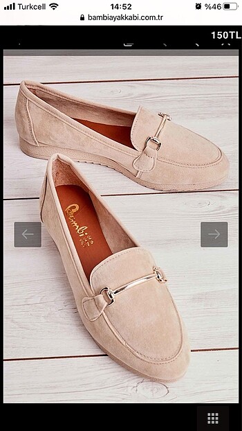 Bej loafer ayakkabı