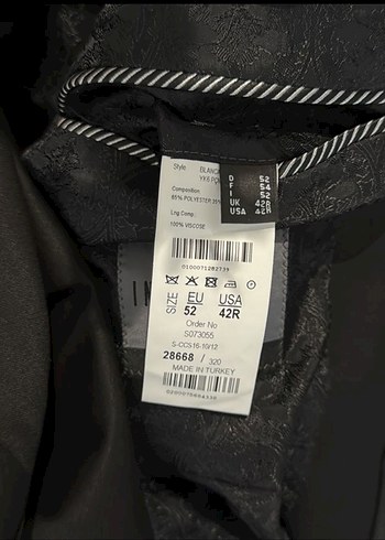 SARAR Erkek Takım Elbise. Bedeni 52 uyumludur. Yeni ve Etiketli - Görsel 8