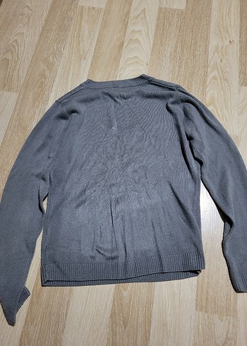 Gri Kadın Triko Kazak - Görsel 4